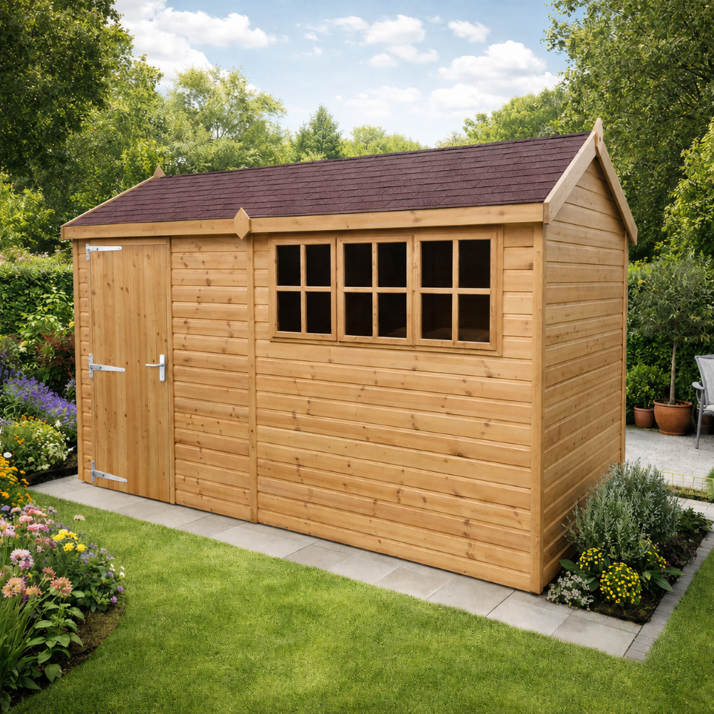 TGB Sovereign Cumbria Robust Apex Shed – exterior view