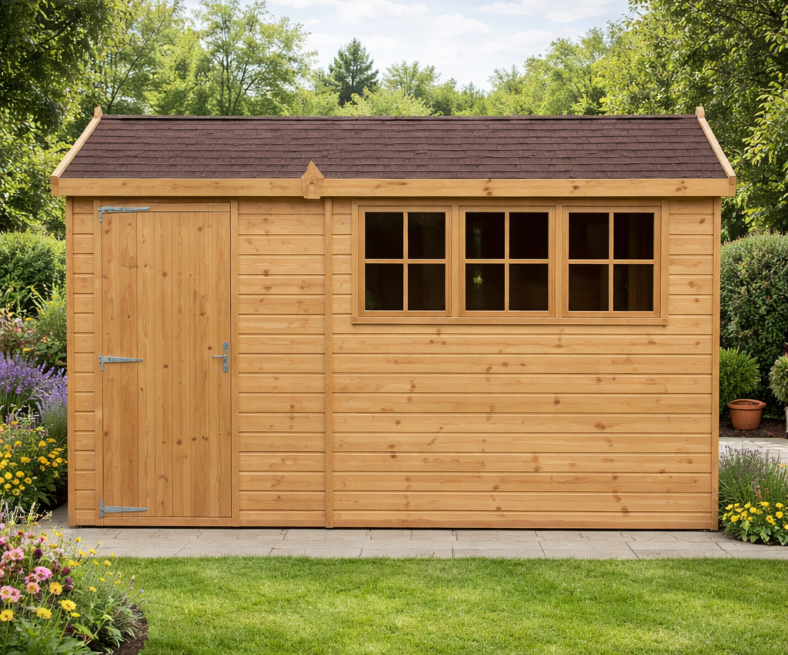 TGB Sovereign Cumbria Robust Apex Shed – side view