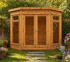 TGB Sovereign Devon Contemporary Corner Summerhouse – exterior angle