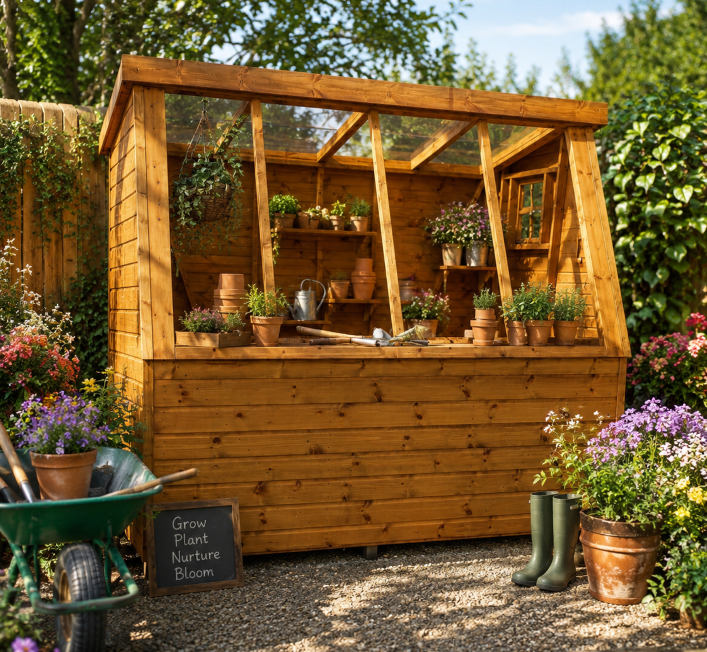 TGB Sovereign Glastonbury Glass Roof Potter – exterior view