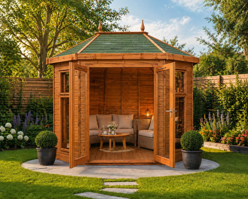 TGB Sovereign Hampshire Octagonal Summerhouse – exterior angle