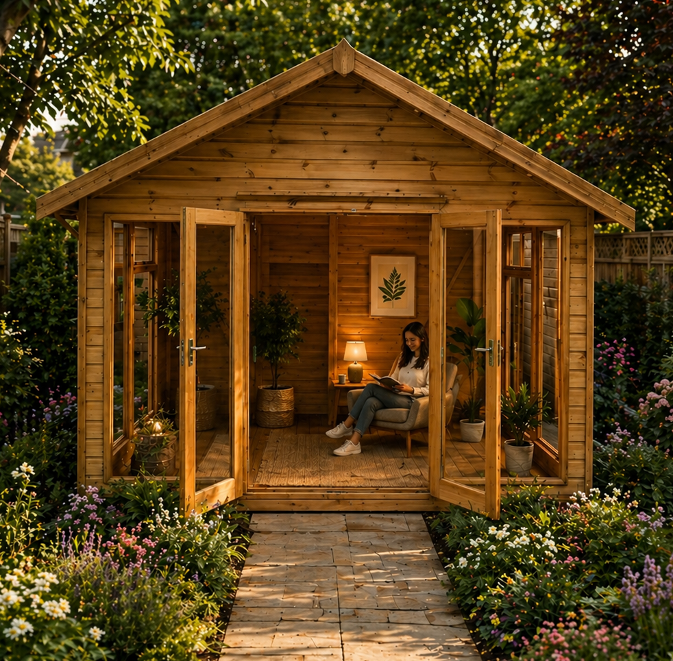 TGB Sovereign London Premium Summerhouse – doors open detail