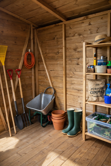 TGB Sovereign Nottingham Pent Shed – interior view
