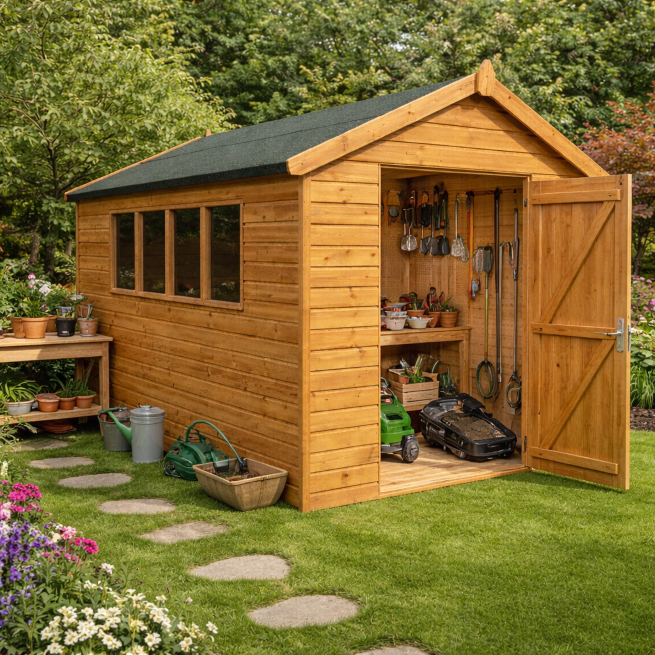 TGB Sovereign Rutland Apex Shed – door open detail