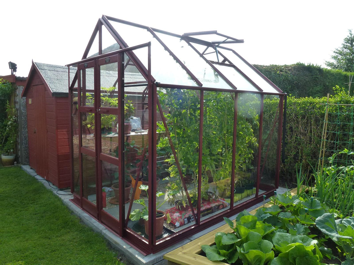 Elite Strata Greenhouse – terracotta finish with bar capping