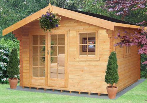 Shire Tunstall log cabin – exterior