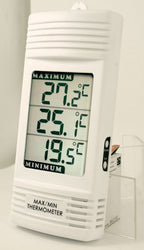 Elite Greenhouse digital max/min thermometer, white