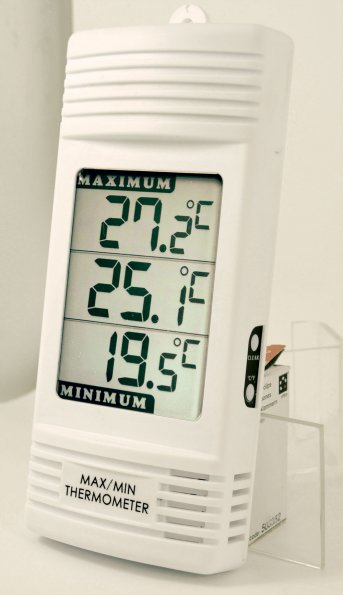 Elite Greenhouse digital max/min thermometer, white