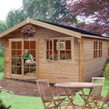 Shire Abbeyford log cabin – 12x14 with optional side window