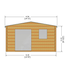 Shire Abbeyford log cabin – render view 2