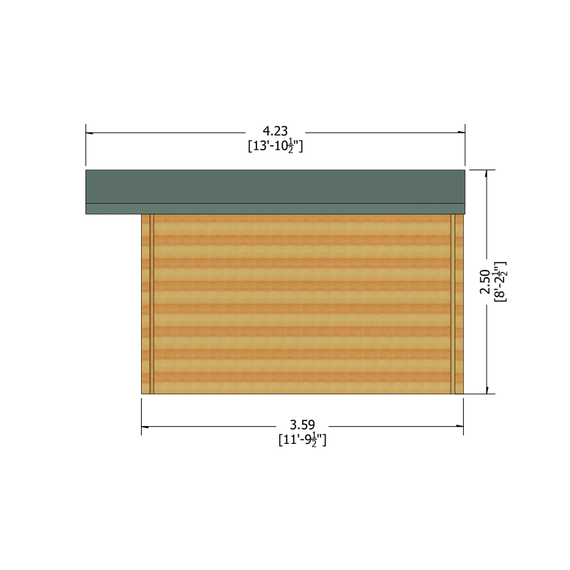 Shire Argyll log cabin – render view 3