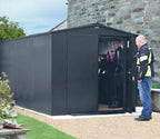 Asgard metal shed in a garden
