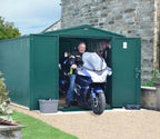 Asgard metal shed in a garden