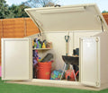 Asgard metal storage in a garden