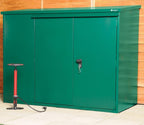 Asgard metal storage in a garden
