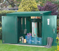 Asgard metal storage in a garden