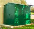 Asgard metal shed in a garden