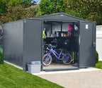 Asgard metal shed in a garden