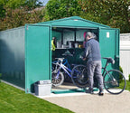 Asgard metal shed in a garden