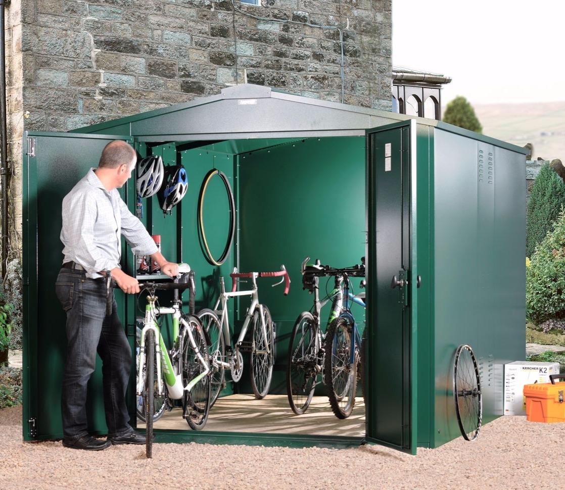 Asgard metal shed in a garden