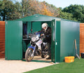 Asgard metal shed in a garden