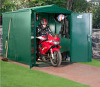 Asgard metal shed in a garden
