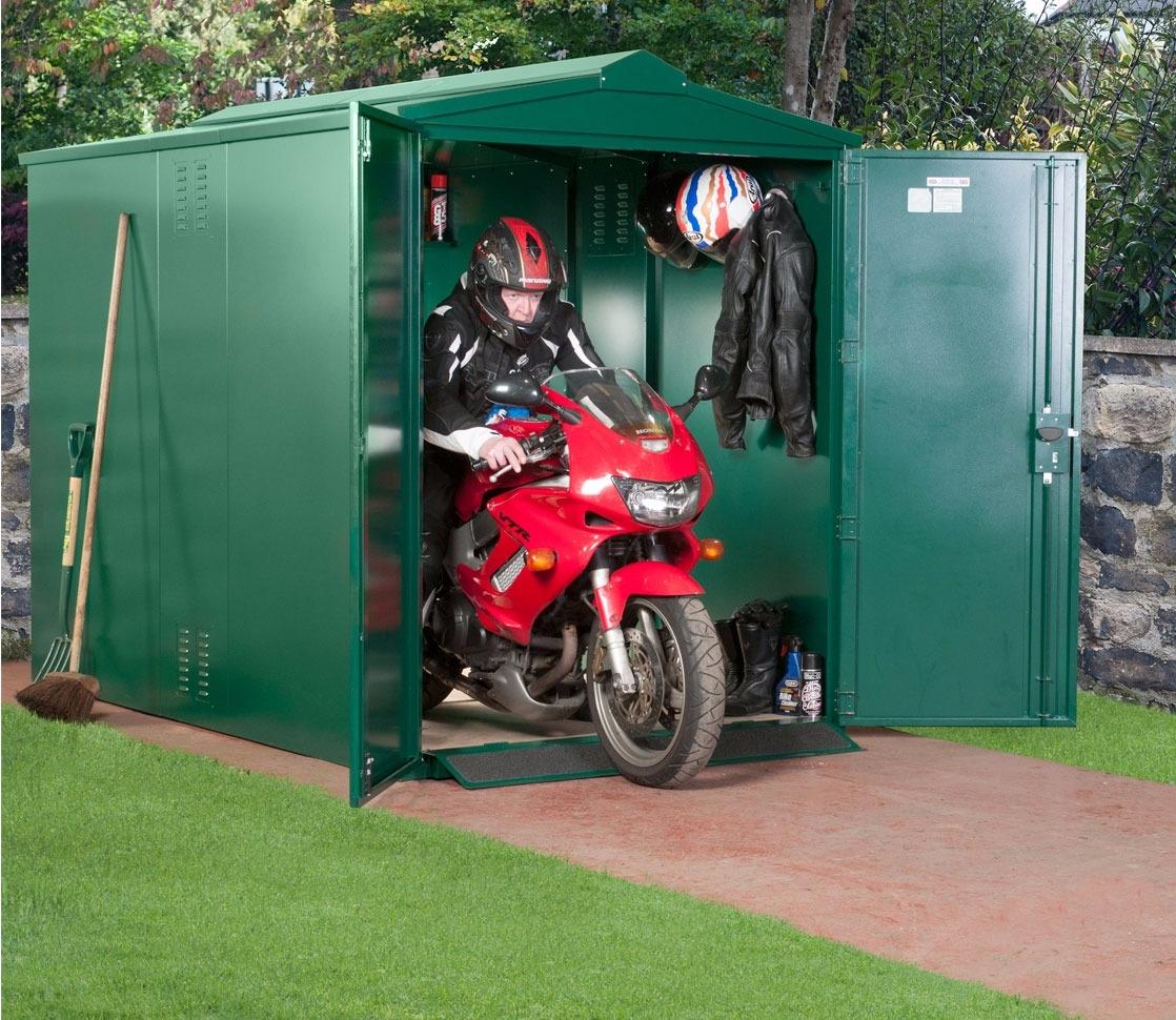 Asgard metal shed in a garden