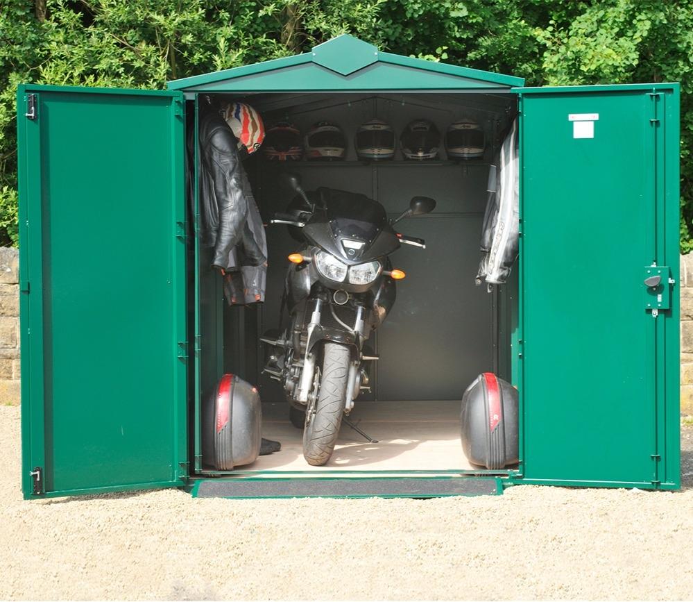 Asgard metal shed in a garden