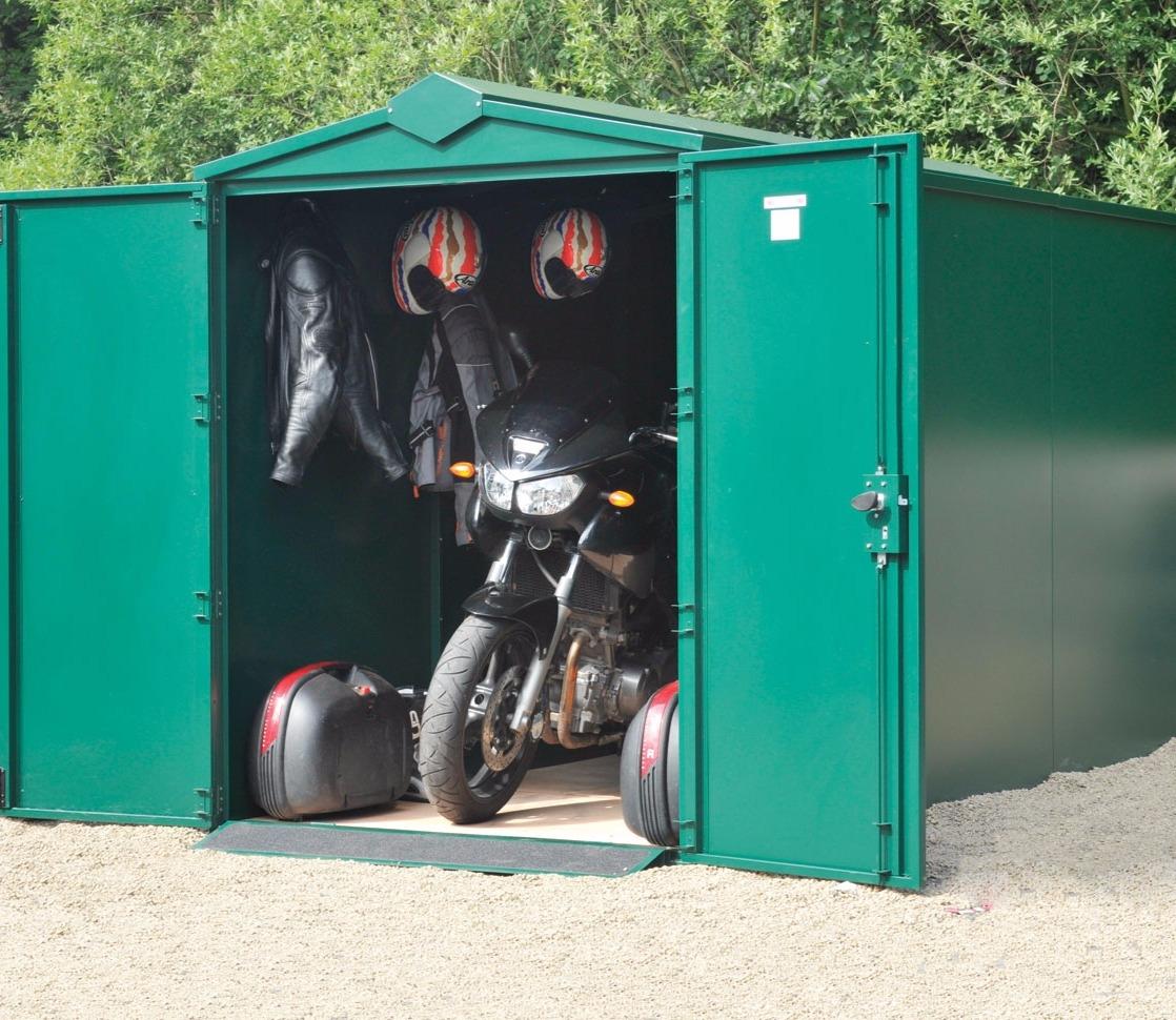 Asgard metal shed in a garden