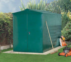 Asgard metal shed in a garden
