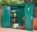 Asgard metal shed in a garden