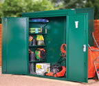 Asgard metal shed in a garden