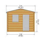 Shire Belham log cabin – render view 2