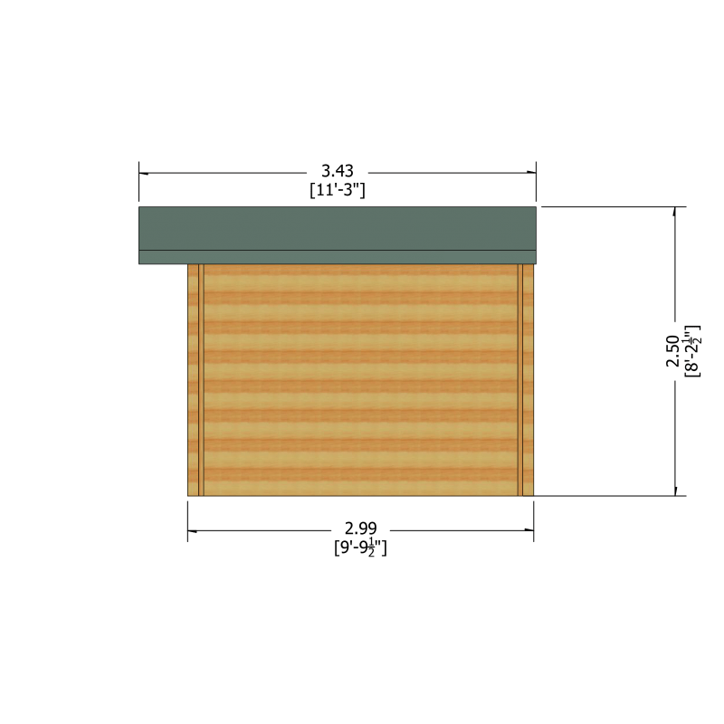 Shire Belham log cabin – render view 3