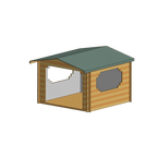 Shire Bere log cabin – render view 2