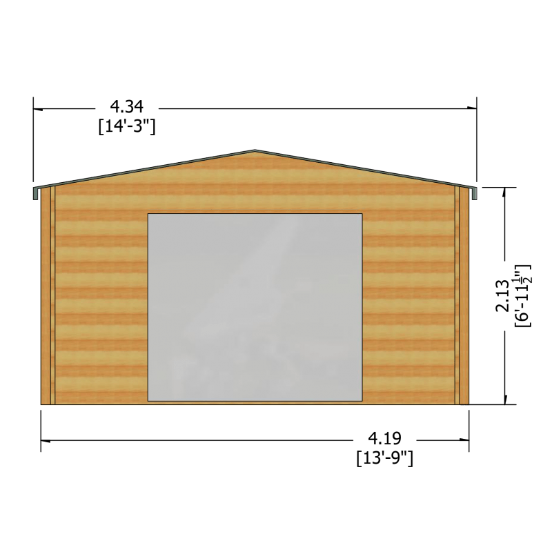 Shire Bradenham log cabin – render view 2