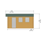 Shire Bradenham log cabin – render view 3