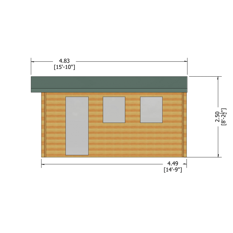 Shire Bradenham log cabin – render view 3