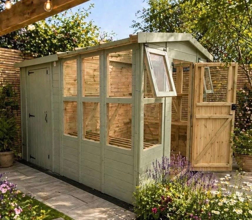 LOJ combi greenhouse shed