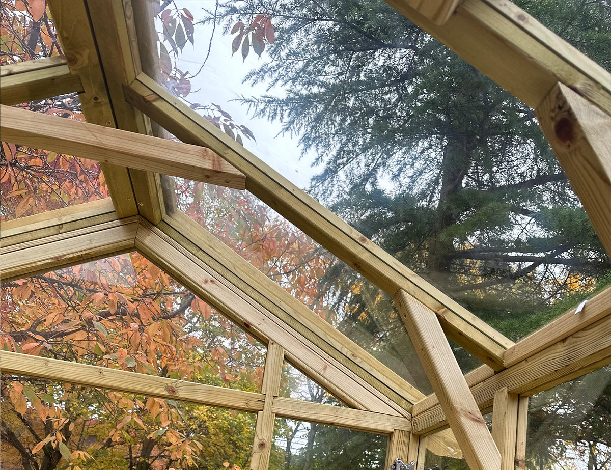 TGB Coppice Ashdown Apex Greenhouse – detail view