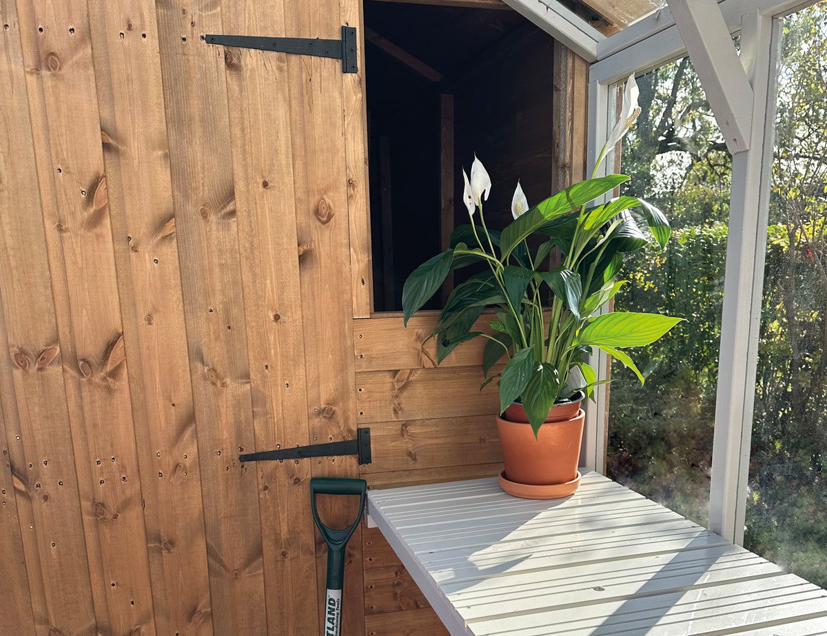 TGB Coppice Burnham Bolt-On Greenhouse – garden setting