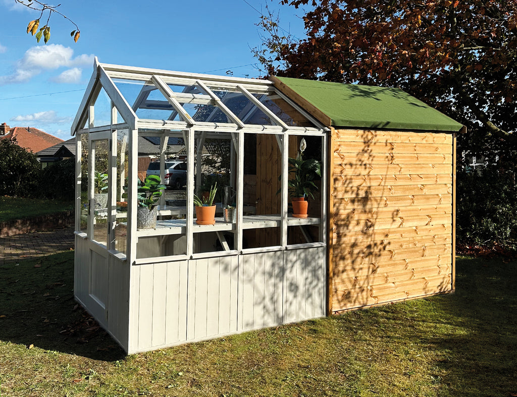 TGB Coppice Burnham Bolt-On Greenhouse – exterior view