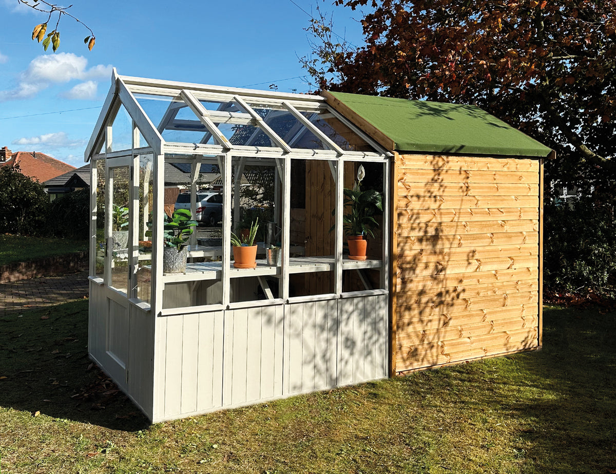 TGB Coppice Burnham Bolt-On Greenhouse – exterior view