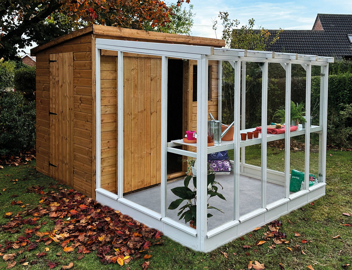 TGB Coppice Gisburn Combi Greenhouse – exterior view