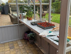 TGB Coppice Hatfield Lean-To Greenhouse – garden setting