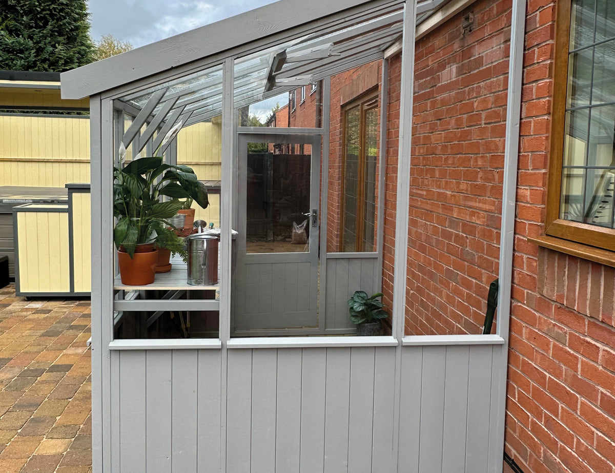 TGB Coppice Hatfield Lean-To Greenhouse – detail view