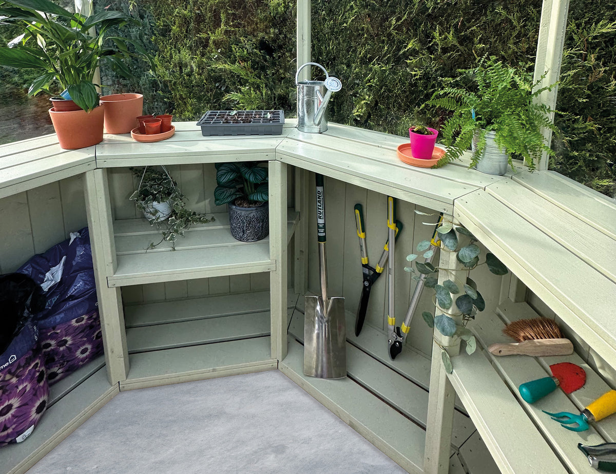 TGB Coppice Thetford Octagonal Greenhouse – garden setting