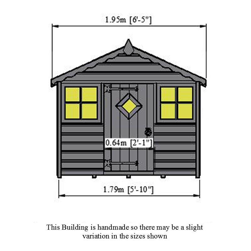 Shire Cubby 6x4 wooden playhouse – view 4