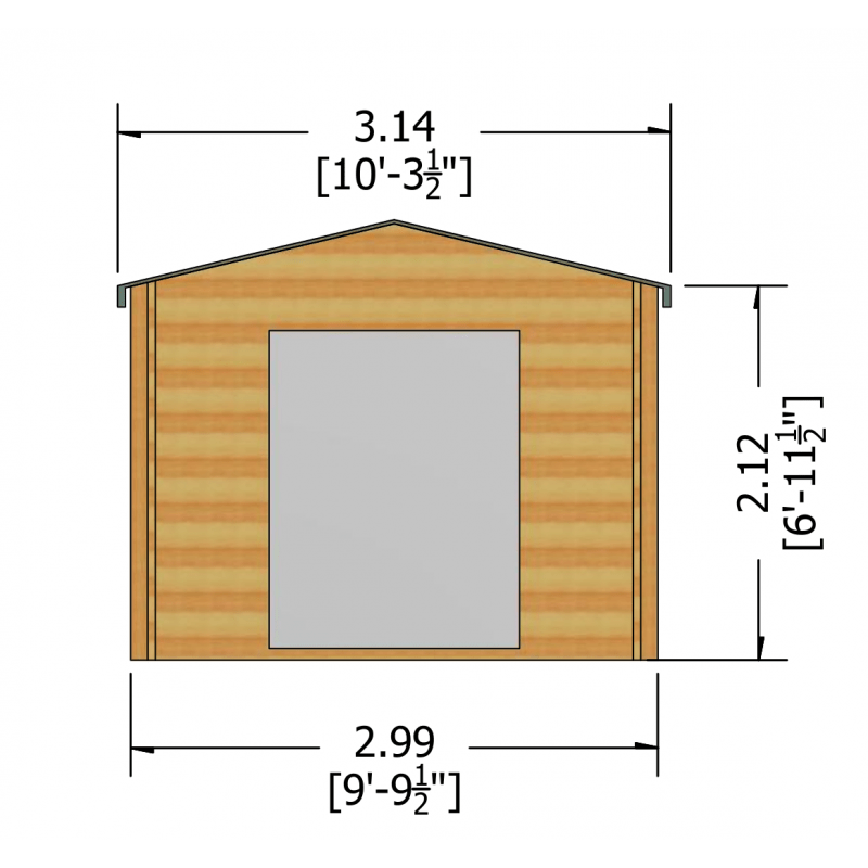 Shire Dalby log cabin – render view 1