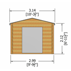 Shire Dalby log cabin – render view 1